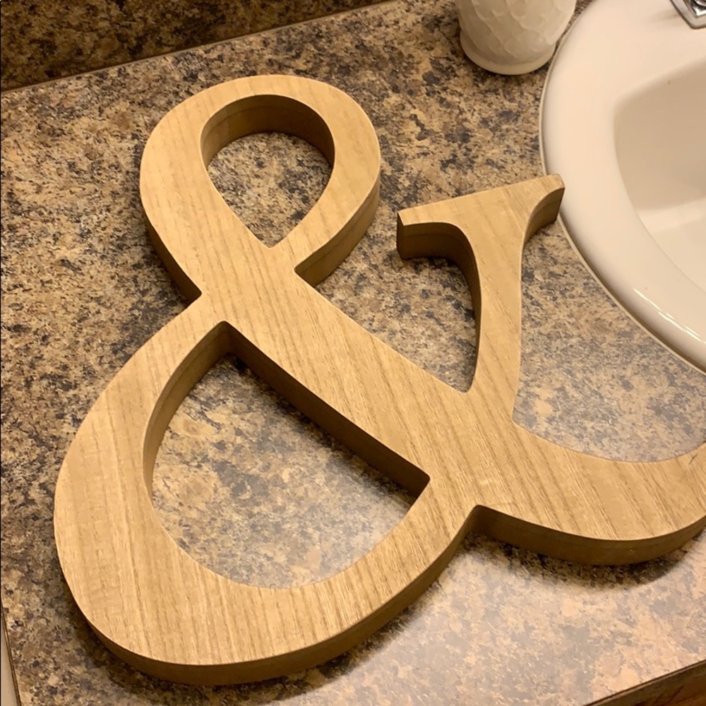 Large Wooden Ampersand